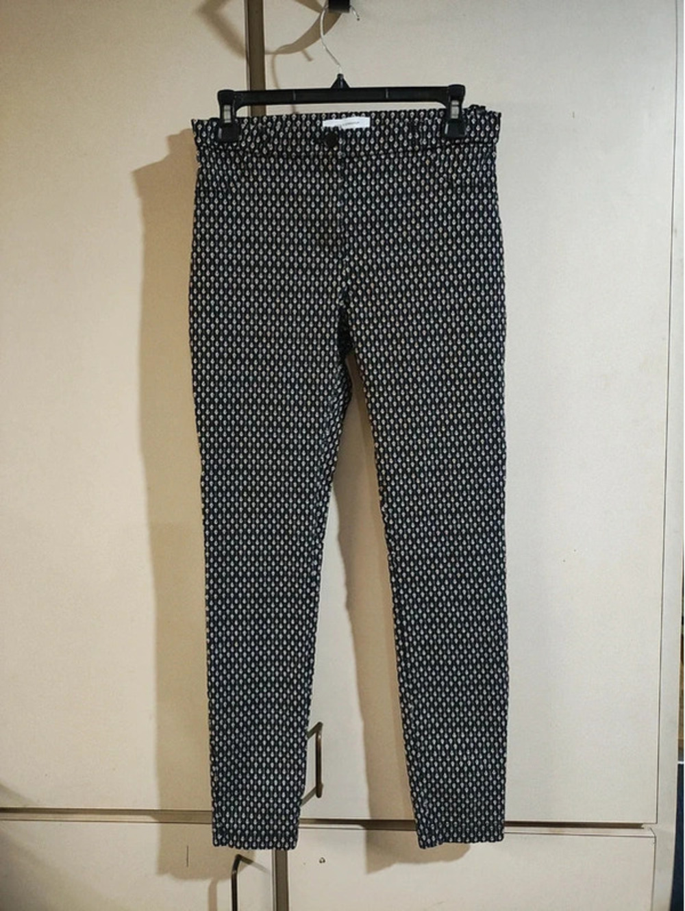 Atmospheres size 8 women's dress pants stretchy black with brown diamonds